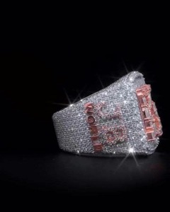 Iced Out Letter <b>Ring</b> VVS Moissanite Diamond <b>Ring</b> <b>Mens</b> Hip Hop Bling <b>Ring</b> Custom Initial <b>Ring</b> Fancy Statement Jewelry <b>for</b> <b>Men</b> - Product Image 3