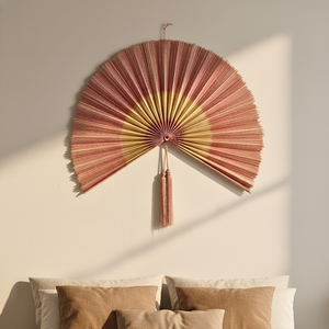 Abanico de Pared de Bambú Natural Estilo Boho, Decoración de Pared a Precio Económico, Abanico de Pared para Cabecera de Dormitorio, Decoración de Sala de Estar, Hecho en Vietnam - Product Image 6