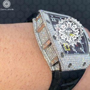 Charm Jewells Montre mécanique de luxe en acier inoxydable, cadran analogique de 40 mm, cristal de verre, chronographe, date automatique, résistante à l'eau 10 - Product Image 2