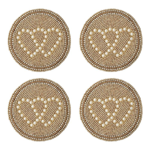 Posavasos de bordado con cuentas de semillas de moda con arte detallado, posavasos de bordado con cuentas de semillas brillantes para ideas de regalos - Product Image 2