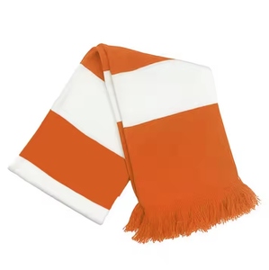 Custom Embroidered Acrylic Scarf Long Solid Color Women's Winter Warm Knitted Scarf Reversible Color Blocking Acrylic Scarf - Product Image 3