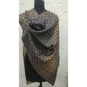 Luxury Fine <b>Wool</b> Zari Pyramid Stole 70x200cms Elegant Designer Shawl Ready Stock Available All Colours Soft Warm Premium Quality - Product Image 3