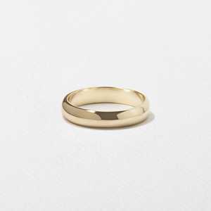 Anillo de boda de 3.5 mm, minimalista, grueso, liso, apilable, clásico, cómodo, unisex, joyería fina, fabricado en oro macizo de 14k y 18k - Product Image 5
