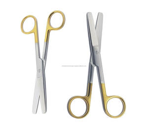 Ciseaux chirurgicaux, kit chirurgical, instruments médicaux ORL ergonomiques manuels à bout arrondi en acier inoxydable et carbure de tungstène - Product Image 3