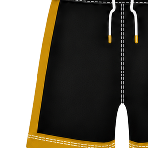 Black and Golden <b>Yellow</b> Football <b>Shorts</b> Breathable Athletic Team Training Uniform Quick Dry Sportswear with Elastic Drawstring - Product Image 3