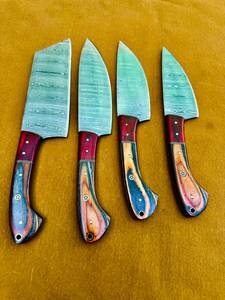 THEWIZ CRAFTS Couteau de cuisine en acier au carbone, robuste, durable, fait main, écologique, compatible lave-vaisselle, manche ergonomique, forgé à la main - Product Image 3