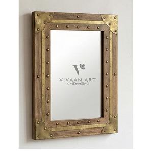 Miroir mural décoratif élégant avec cadre en métal pour salle de bain, chambre à coucher, salon, accent d'intérieur - Product Image 4