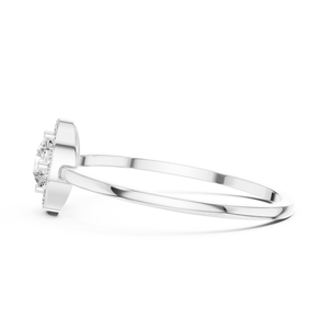 Anillo solitario minimalista de oro amarillo macizo de 14k con diamante redondo de talla brillante para mujer, ideal para compromiso, aniversario o regalo de boda. - Product Image 3