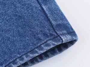 Kimono en jean de qualité supérieure, nouvelle mode, col vintage, manches longues, boutonné, s'accorde avec tout, hauts en jean pour femmes - Product Image 5