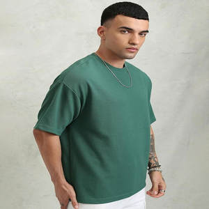 Camiseta de manga corta personalizada de 250 gramos camiseta gráfica holgada de calle de verano para hombre - Product Image 1