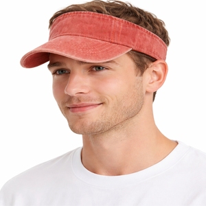Visière de sport unisexe réglable avec boucle arrière personnalisable, visière incurvée, design ouvert, légère - Product Image 1