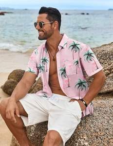 Chemise Hawaïenne Homme à Manches Courtes Imprimé Floral Tropical Décontractée Boutonnée pour la Plage – Haut Coloré d'Été pour Hommes - Product Image 3