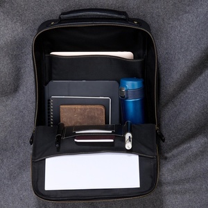 Custom Design High Quality Laptop Backpack School <b>Bag</b> Luxury Genuine Leather Backpacks for <b>Men</b> Travelling <b>Shoulder</b> Back Pack - Product Image 5
