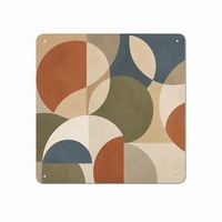Tableau mural en aluminium Morandi, formes géométriques, décoration murale en métal, impression artistique en aluminium, carré