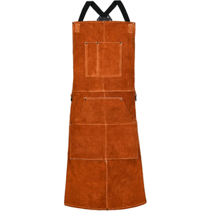 Delantal de Trabajo de Cuero para Soldadura - Delantal Resistente al Calor y a las Llamas, Delantal de Barbacoa Resistente y Retardante de Llama - Product Image 1