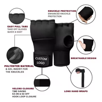 Gants de boxe bleus sans doigts, équipement de protection sportif, respirants, ajustement élastique pour adultes, unisexe, avec sous-gants QUICK HAND WRAPS