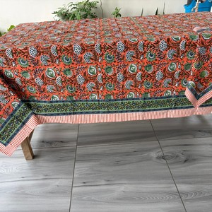 Cotton Block Print <b>Tablecloth</b> Rectangle/<b>Square</b>/Round Table Cloths With Runner/Napkins/Placemat Bohemian Dinner Table Cover - Product Image 2