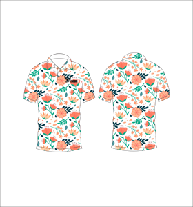 เสื้อโปโลพิมพ์ลายดอกไม้แบบกำหนดเอง แขนสั้น สวมใส่สบาย เหมาะสำหรับกอล์ฟ เทนนิส ชุดทีมฤดูร้อน - Product Image 1
