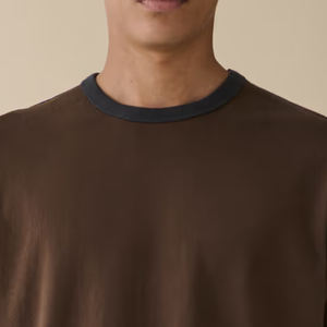 Camiseta Casual de Diseño Elegante para Hombre, Color Sólido, Alta Calidad, Corte Holgado, Estilo Moderno, Cuello Redondo, Diseño 2026 - Product Image 2