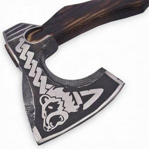 Hache en acier forgé artisanal avec manche en bois traditionnel pour activités de camping et de bushcraft en plein air – Commandes en gros et au détail - Product Image 2