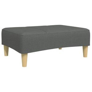 Repose-pieds gris foncé, tabouret et ottoman élégants, fabriqués en contreplaqué polyester et mousse plastique - Product Image 2