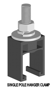 Abrazadera de un solo poste de plástico de ingeniería, paso entre ejes de 50 mm, alta durabilidad, disponible para uso comercial - Product Image 2