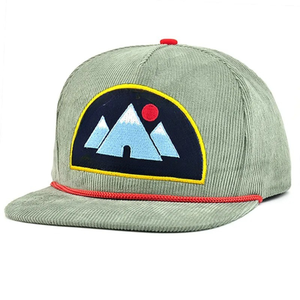 Casquette Snapback Vintage 5 Panneaux en Velours Côtelé avec Cordon, Unisexe, Personnalisable avec Logo Brodé ou Patch, Tissu Imprimé, Style Sportif et Professionnel (OEM/ODM) - Product Image 1