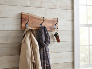 Artisanal Wall <b>Hooks</b> Antique Design With Heavy-Duty Wooden Base Perfect For Bathroom And Kitchen Cloth Storage Organization - Product Image 6