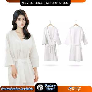 NIDY ®   Peignoir jetable extra large – Peignoir de voyage doux et absorbant à usage unique pour hôtel, spa et maison. - Product Image 2