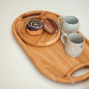 Handmade Durable Wood Serving Tray with Handles Modern Luxury Style for <b>Kitchen</b> Dining Hotels Home <b>Decor</b> - Product Image 5