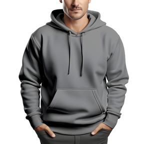 Sudadera con Capucha Verde Oliva para Hombre, Corte Regular, Informal, de Punto, de Algodón, para Otoño - Product Image 4
