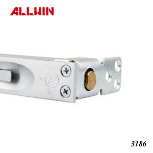 Loquet manuel en laiton finition chrome satiné, homologué UL 3 heures résistance au feu, 170x25mm, pour portes métalliques (OEM/ODM) - Product Image 4