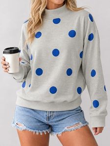 Sudadera de Cuello Alto para Mujer de Alta Calidad, Estampada, de Felpa, Algodón Ecológico, Ligera, Transpirable, de Secado Rápido, Estilo Casual - Product Image 4