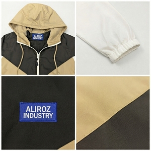 Ensemble de survêtement imprimé Aliroz Industry pour l'hiver, à capuche, color-block, léger, 100 % nylon, respirant, séchage rapide, sportif, complet - Product Image 6