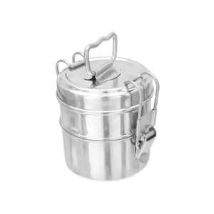 Lonchera Ecológica de Acero Inoxidable, Bento Box, Contenedor de Almacenamiento de Alimentos con 3 Compartimentos, Hermética, Apta para Lavavajillas, Tiffin Box - Product Image 2