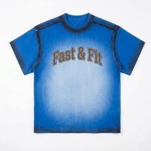 T-shirt imprimé streetwear personnalisé de haute qualité, effet délavé, pour homme, fitness et tenue décontractée, t-shirt confortable pour homme - Product Image 4