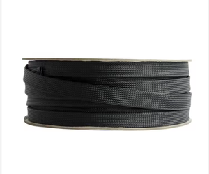 Gaine tressée en nylon 6 mm extensible, flexible et résistante à l'usure pour la gestion des câbles – Protection des câbles - Product Image 1