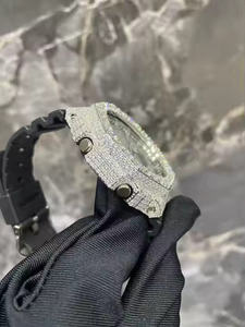 Montre personnalisée Frozen Luxe GA2100, boîtier en acier inoxydable, look diamant cristal, style streetwear, montre-bracelet de créateur - Product Image 3