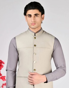 Gilet formel traditionnel ethnique d'été sans manches pour homme, multi-poches, confortable, imperméable, coupe-vent, respirant, 100% coton - Product Image 2