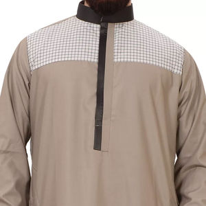 Ropa Islámica Modesta para Hombre, Jubba Thobe Thawb, Elegante, de Algodón, MOQ Bajo, Lista para Usar, Temporada Primavera-Verano, Precio al por Mayor 2026 - Product Image 4