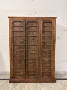 Armoires de cuisine en bois massif bleu élégantes de taille moyenne, style moderne, antique, luxueux, classique, vintage, Paradise Handicrafts - Product Image 1