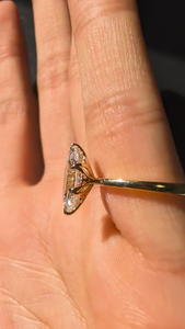 Tulip Set Lab Grown 2Ct Marquise Solitaire Engagement <b>Ring</b> For Women <b>14k</b> <b>gold</b> <b>ring</b> Anniversary Gift Promise <b>Ring</b> - Product Image 3