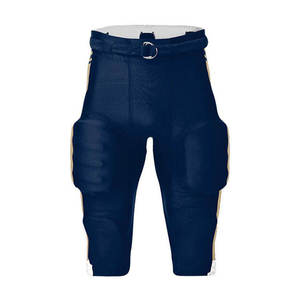 Pantalon d'entraînement de football américain pour jeunes hommes avec protections intégrées, blanc et noir, respirant, léger et protecteur - Product Image 2