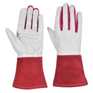 Gants de soudage TIG robustes, protection industrielle ignifuge en cuir de vachette pleine fleur et cuir de chèvre pleine fleur, protection des mains et des bras - Product Image 4