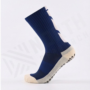 Crew <b>Socks</b> Blue Solid Knitted Breathable Polyester Spandex <b>Running</b> Athletic Sports <b>Socks</b> for Adults Summer - Product Image 3