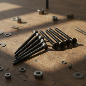 Tornillo para paneles de yeso PDC Modelo 9, Clase 8.8, Punta de broca estándar, Autoperforante, Cabeza Pan/Bugle, Phillips, Fosfato Negro/Gris - Product Image 1