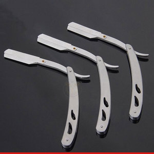 Navaja de Afeitar Recta de Acero Inoxidable de Lujo Personalizada al por Mayor con Cuchilla Reutilizable para Barbería - Product Image 2