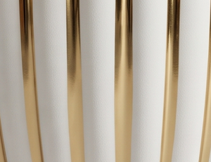 Premium Metal White <b>Vase</b> With <b>Gold</b> Stripes Modern Handmade Tabletop Accessories For Home Decoration - Product Image 3