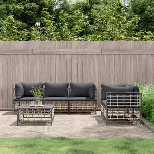 Ensemble de salon de jardin anthracite - Product Image 1