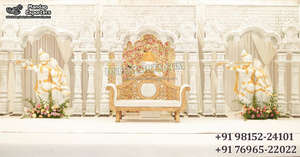 อุปกรณ์ตกแต่งเวทีงานแต่งงานแบบอินเดียที่ยอดเยี่ยมอุปกรณ์ตกแต่งเวทีล่าสุดสำหรับงานแต่งงานของชาวอินเดียกรอบรูปประตูใหญ่งานแต่งงานแบบชาวแคนาดา - Product Image 5